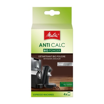 Pudră BIO ANTI CALCAR Melitta®pentru espressor automat, 4x40g , 4 utilizari Pudră BIO ANTI CALCAR Melitta®pentru espressor automat, 4x40g , 4 utilizari