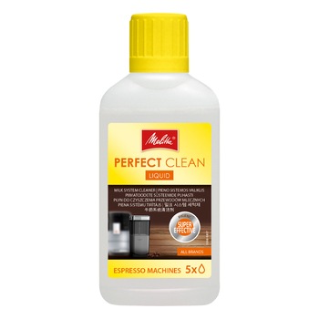 Soluție PERFECT CLEAN Melitta® de curățare a sistemul de lapte pentru espressor automat, 250ml, 5 utilizari Soluție PERFECT CLEAN Melitta® de curățare a sistemul de lapte pentru espressor automat, 250ml, 5 utilizari