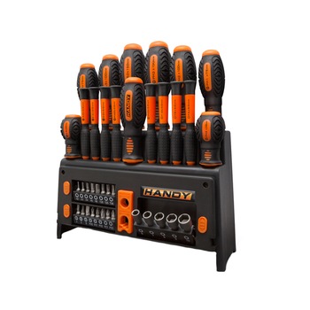 Set surubelnite Handy cu suport, biti si tubulare, 39 piese Set surubelnite Handy cu suport, biti si tubulare, 39 piese