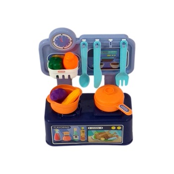 Set Mini Bucatarie multifunctionala pentru copi,13 piese, multicolora Set Mini Bucatarie multifunctionala pentru copi,13 piese, multicolora