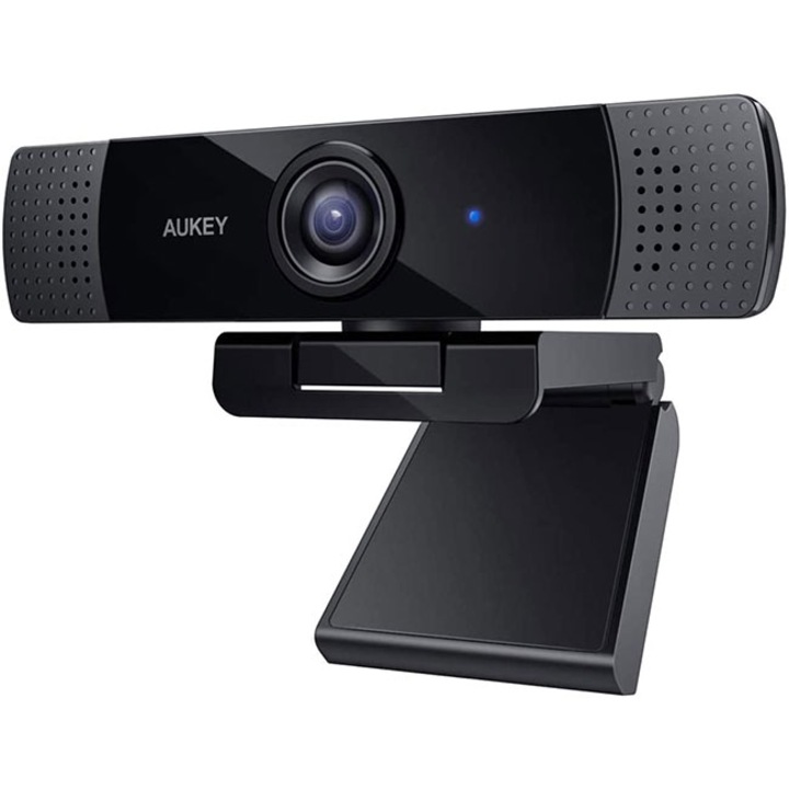Уеб камера AUKEY Webcam, 1080P Full HD with Stereo Microphone, Video Chat and Recording, Compatible with Windows, Mac and Android, Черна