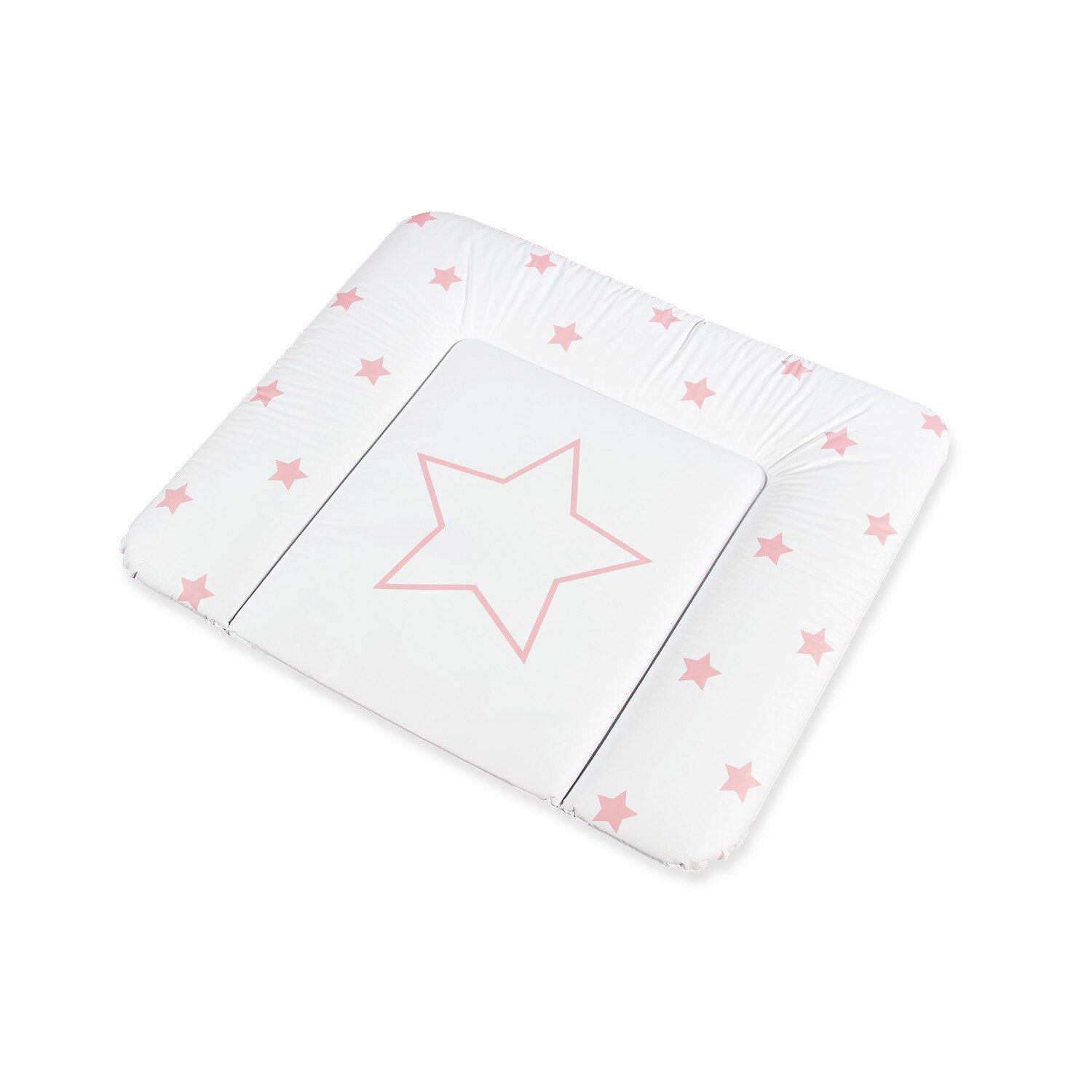 Saltea pentru infasat bebelusi, Pinolino, Komfort, Alb/Roz, 100% poliester, 85 x 74 cm