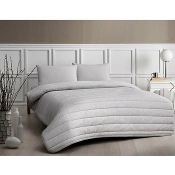 Pilota pat dublu+cearceaf+2 fete de perna, Tac Reborn Natura, Gri Pilota pat dublu+cearceaf+2 fete de perna, Tac Reborn Natura, Gri