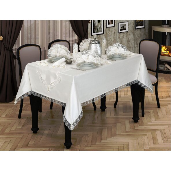 Fata de Masa Eko Seti din in ,160 x 220 cm, culoarea crem