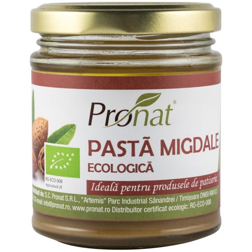 Pasta de migdale, bio, Pronat, 160g