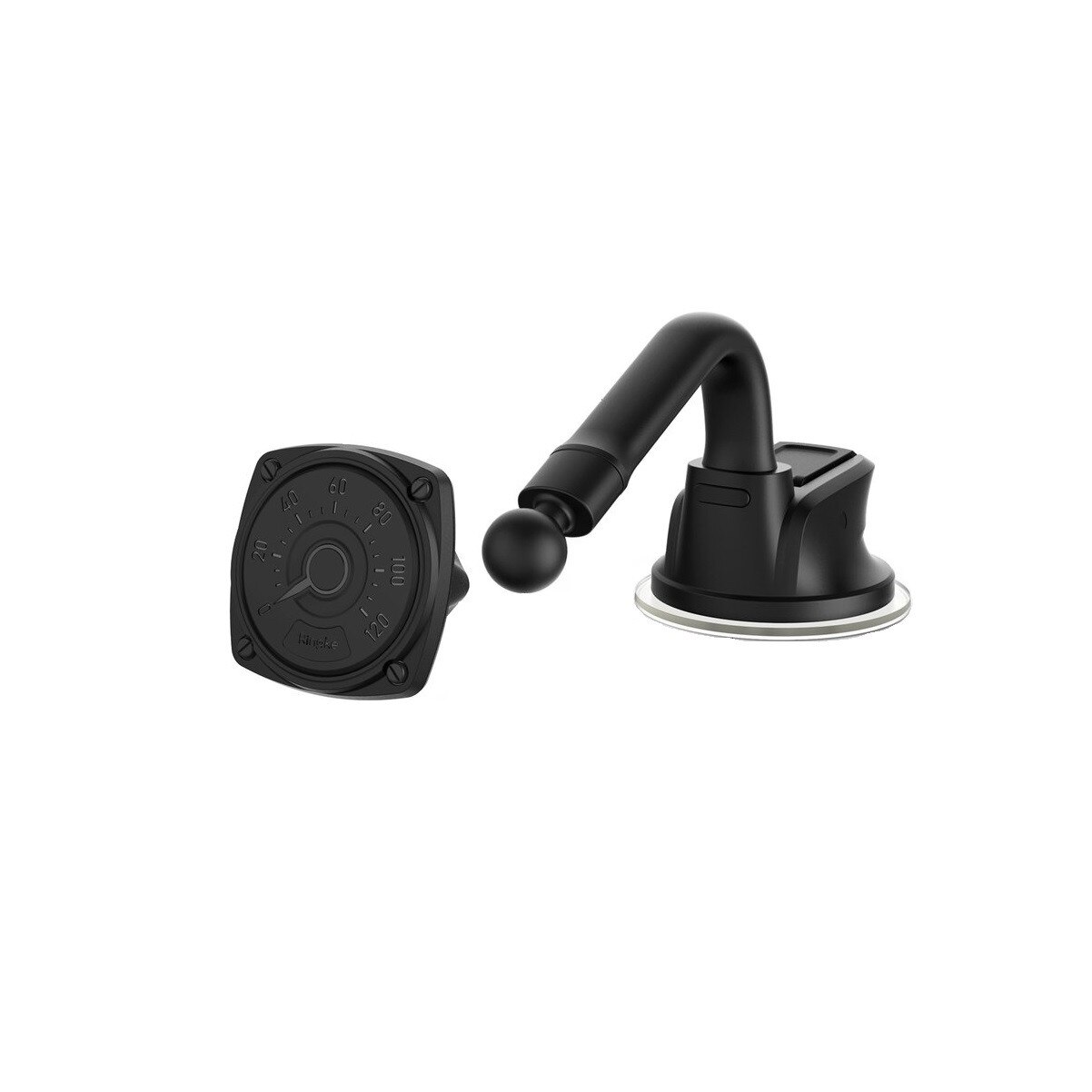 Suport Auto Ringke Dashboard Magnetic, sistem de prindere cu ventuza, Negru