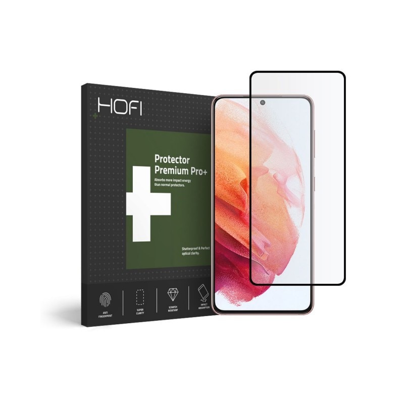 Folie Nano Glass Flexible Hofi Pentru Samsung Galaxy S21, Transparenta Cu Margine Neagra