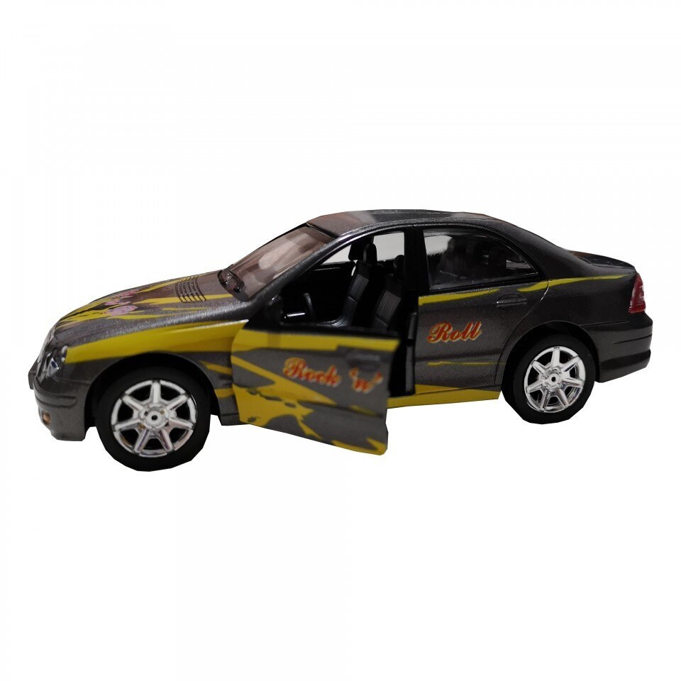 Masina metal, Goki, Rock N Roll, gri, cu lumini si sunete, 15 cm