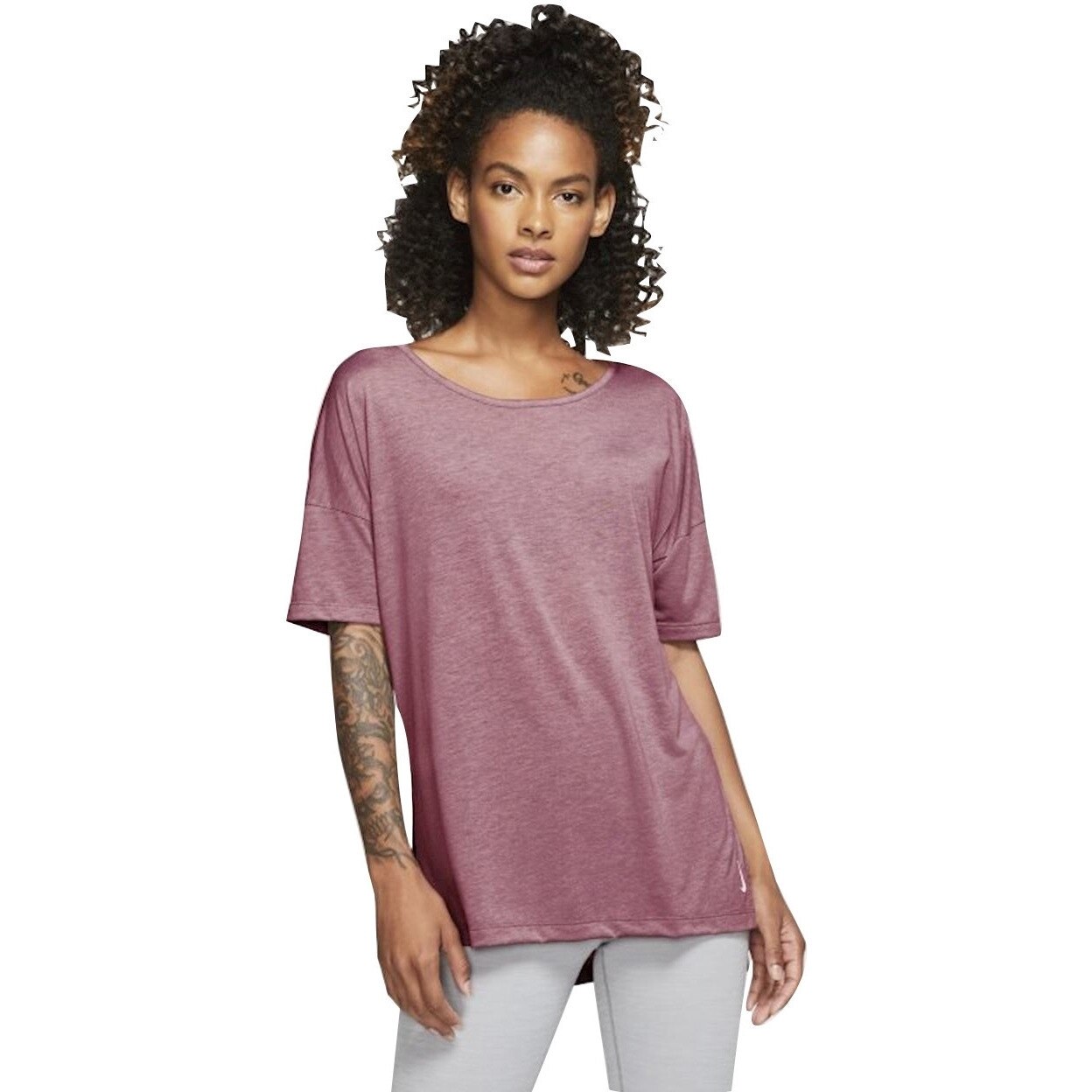 Tricou Nike Yoga Dri-FIT, Roz