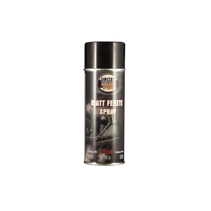United Sprays Matt Fekete Spray 400ml