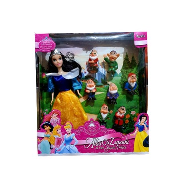 Papusa Alba ca Zapada si cei sapte pitici , figurine copii Selendi Papusa Alba ca Zapada si cei sapte pitici , figurine copii Selendi