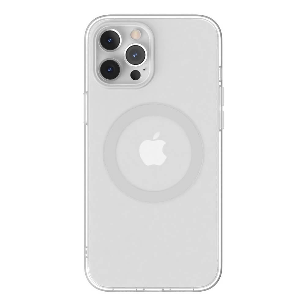 Carcasa termopoliuretanica cu conector magnetic incorporat pentru iPhone 12 Pro Max, SwitchEasy MagClear (alb-transparent)