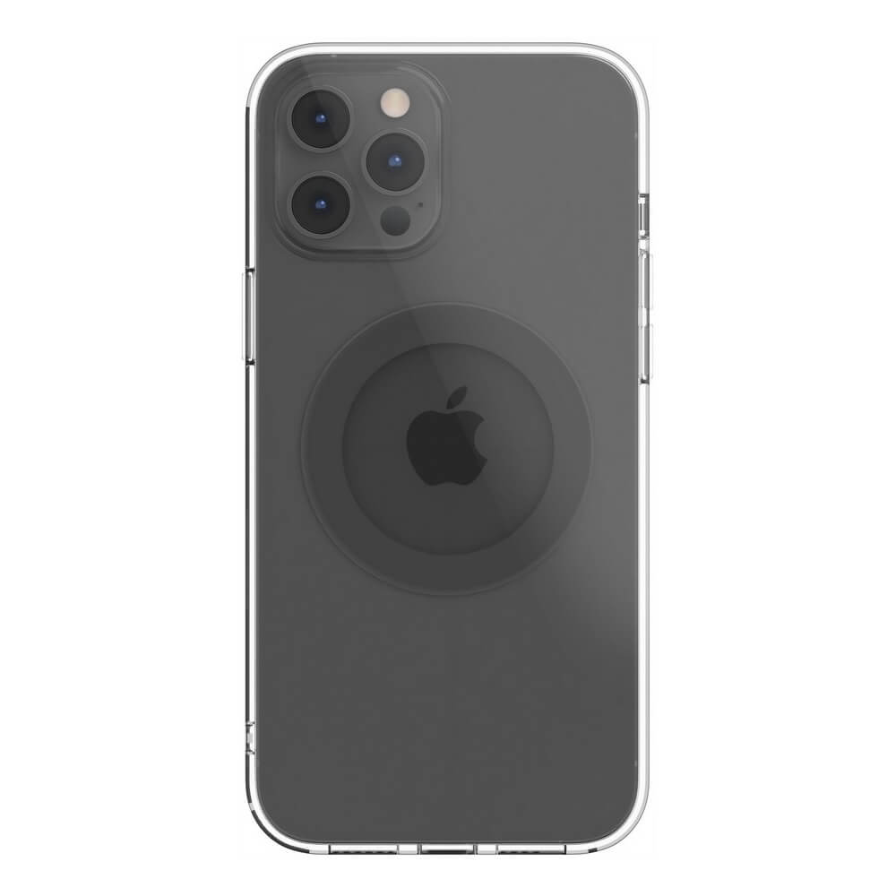 Carcasa termopoliuretanica cu conector magnetic incorporat (MagSafe) pentru iPhone 12 Pro Max, SwitchEasy MagClear (gri-transparent)