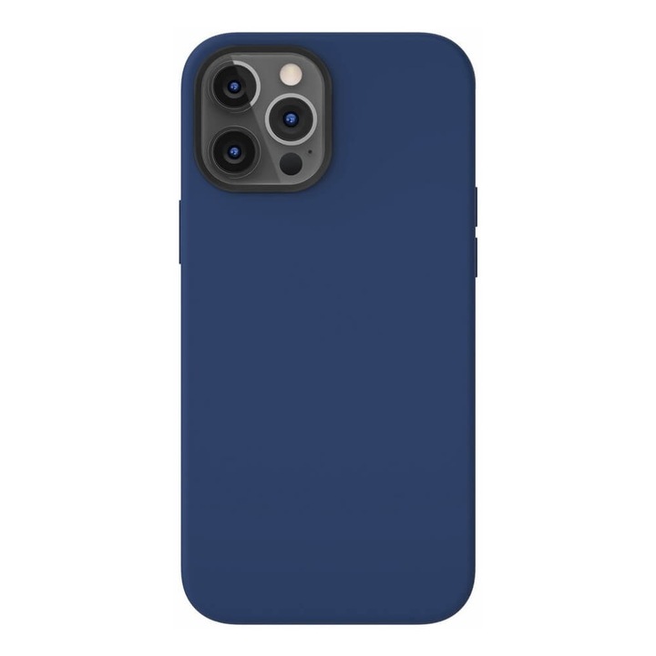 Силиконов кейс SwitchEasy MagSkin Case, с вграден магнитен конектор (MagSafe), за iPhone 12 Pro Max, син