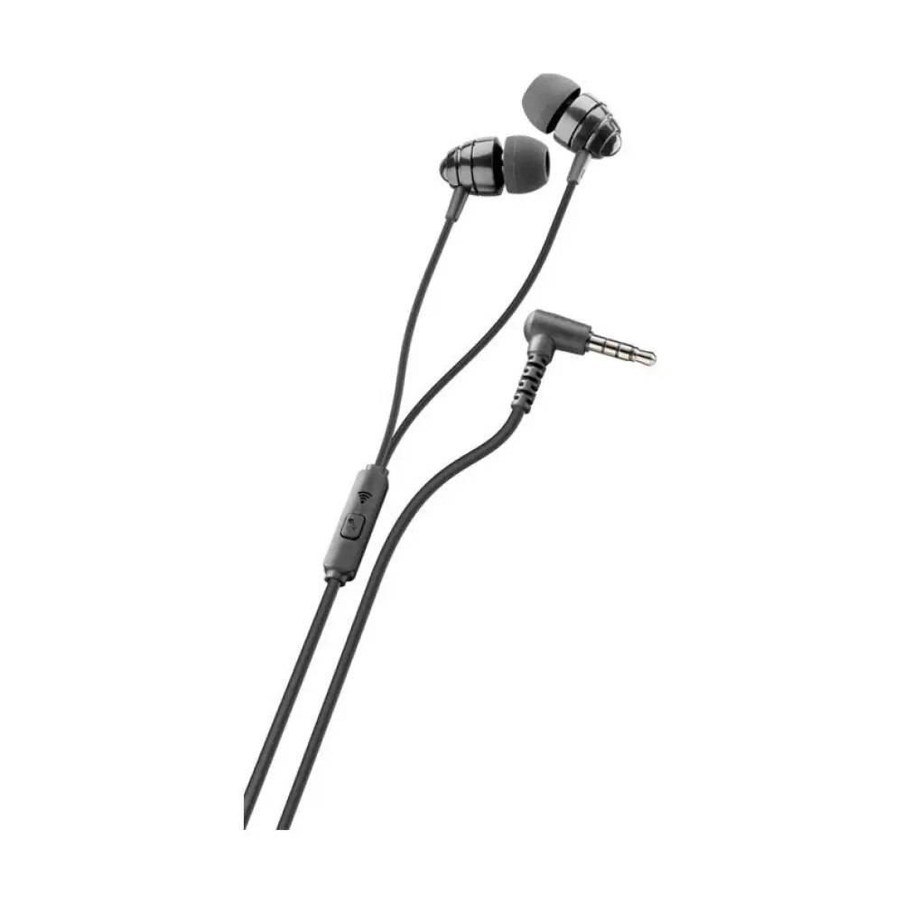 Casti audio Cellularline Ploos, 3,5 mm, negre