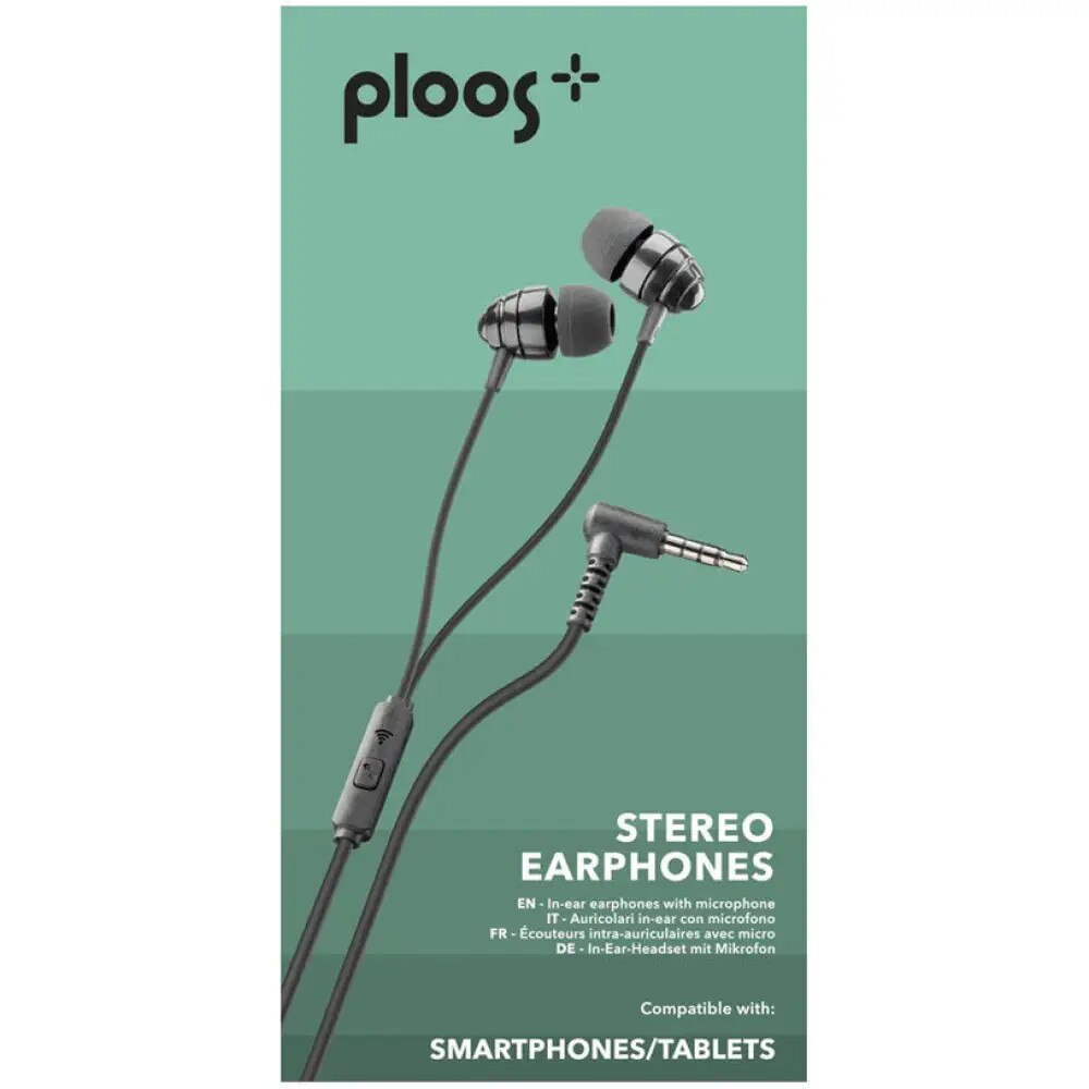 Casti audio Cellularline Ploos, 3,5 mm, negre