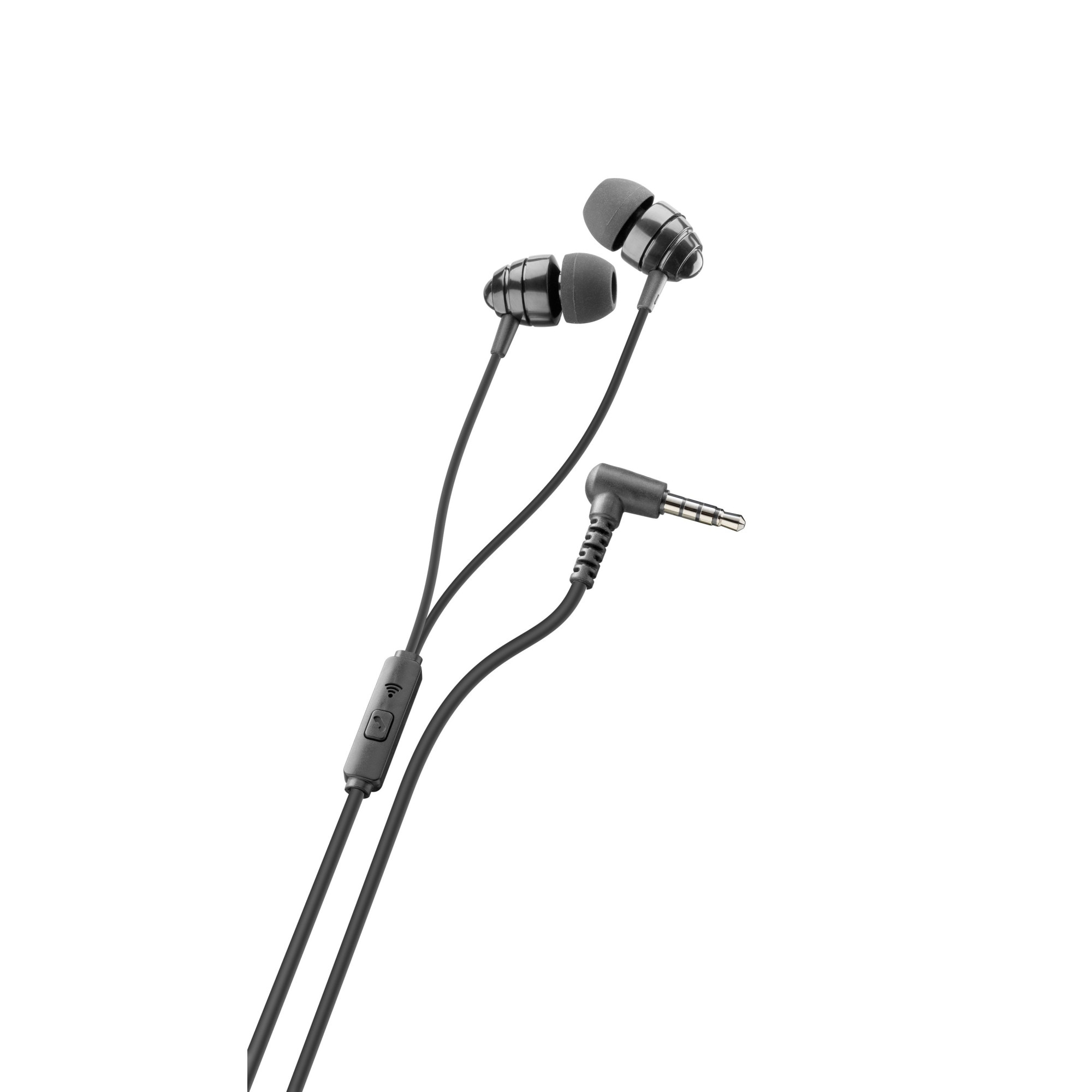 Casti audio Cellularline Ploos, 3,5 mm, negre