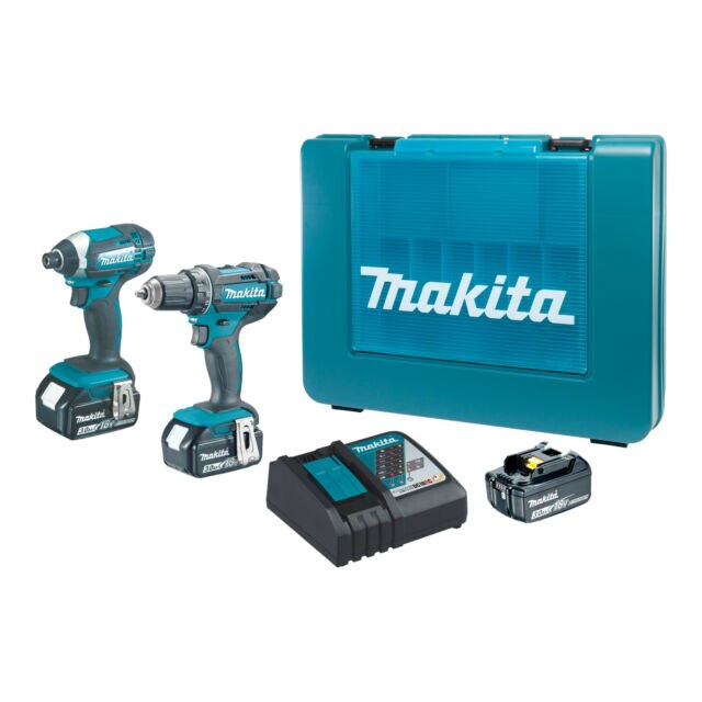 Set masina gaurit si insurubat + masina gaurit si insurubat cu impact DLX2127X1 Makita DLX2127X1 DDF482Z+DTD152+BL1830Bx3+DC18RC