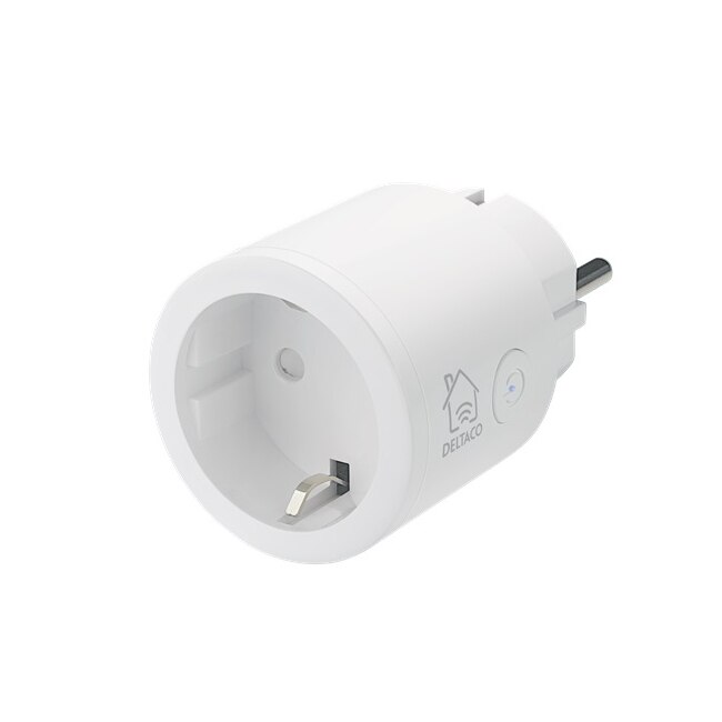 Comutator de alimentare SH-P01 DELTACO SMART HOME, WiFi 2.4GHz, 1xCEE 7/3, 10A, timer, alb