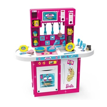 Bucatarie Deluxe Barbie Toy , cu lumini si sunete, 68x80 cm, 17 accesorii Bucatarie Deluxe Barbie Toy , cu lumini si sunete, 68x80 cm, 17 accesorii