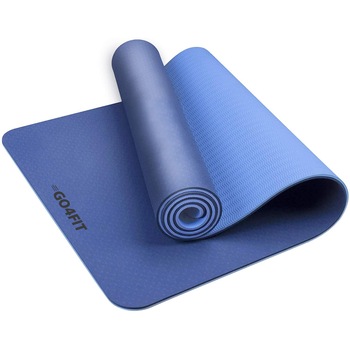 Saltea pentru antrenament , GO4FIT, pentru yoga, fitness, aerobic, pilates, exercitii la sol, dimensiune 183*62*6 mm, albastru Saltea pentru antrenament , GO4FIT, pentru yoga, fitness, aerobic, pilates, exercitii la sol, dimensiune 183*62*6 mm, albastru