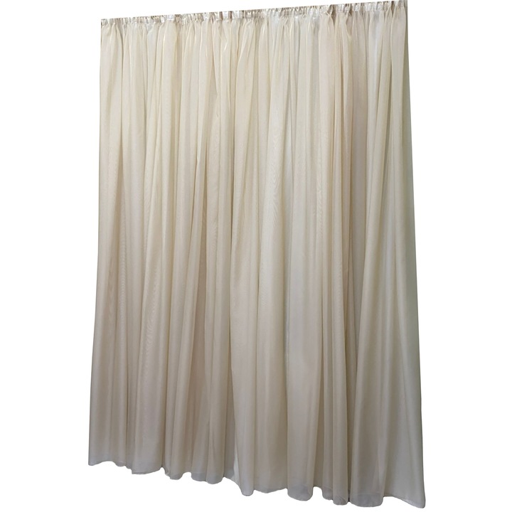 Perdea simpla voal, culoare bej, din colectia "Crep Touch by Liz Line", 600x245cm, cu rejansa - RD1726