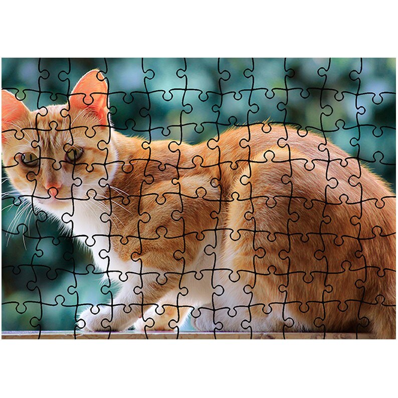 Puzzle Heartwork 96 piese, Pisica pozand, Latime 40,5 cm x Inaltime 28,5 cm
