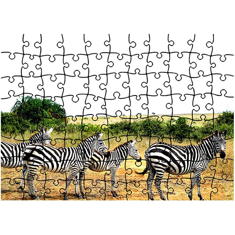 Puzzle Heartwork 96 piese, Dungi de zebre, Latime 40,5 cm x Inaltime 28,5 cm