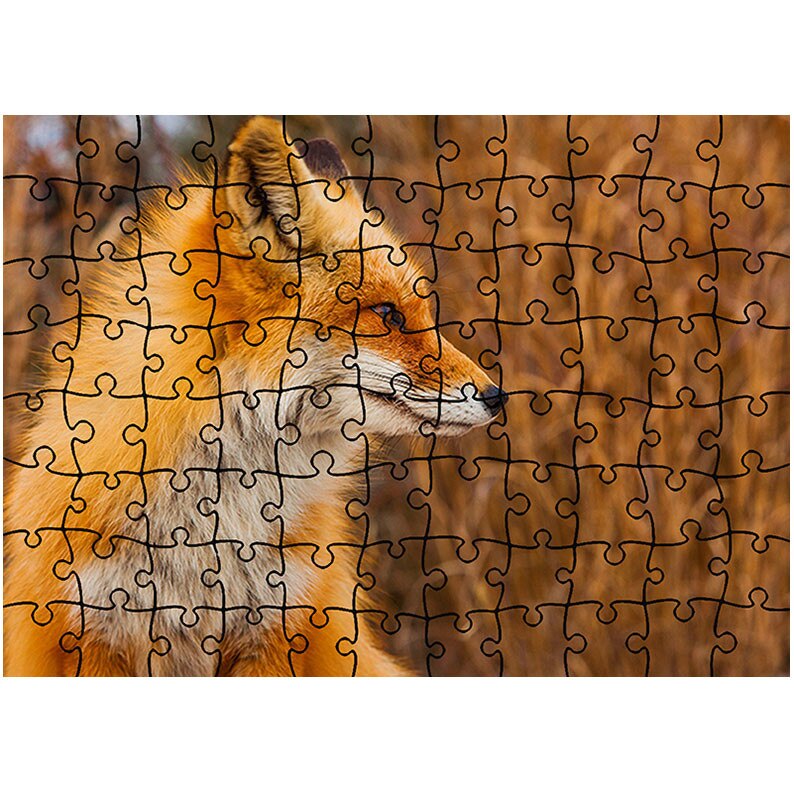 Puzzle Heartwork 96 piese, Vulpe rosie, Latime 40,5 cm x Inaltime 28,5 cm