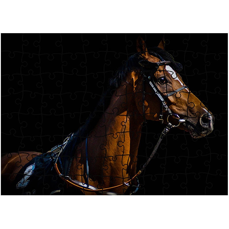 Puzzle Heartwork 96 piese, Cal de rasa Thoroughbred, Latime 40,5 cm x Inaltime 28,5 cm