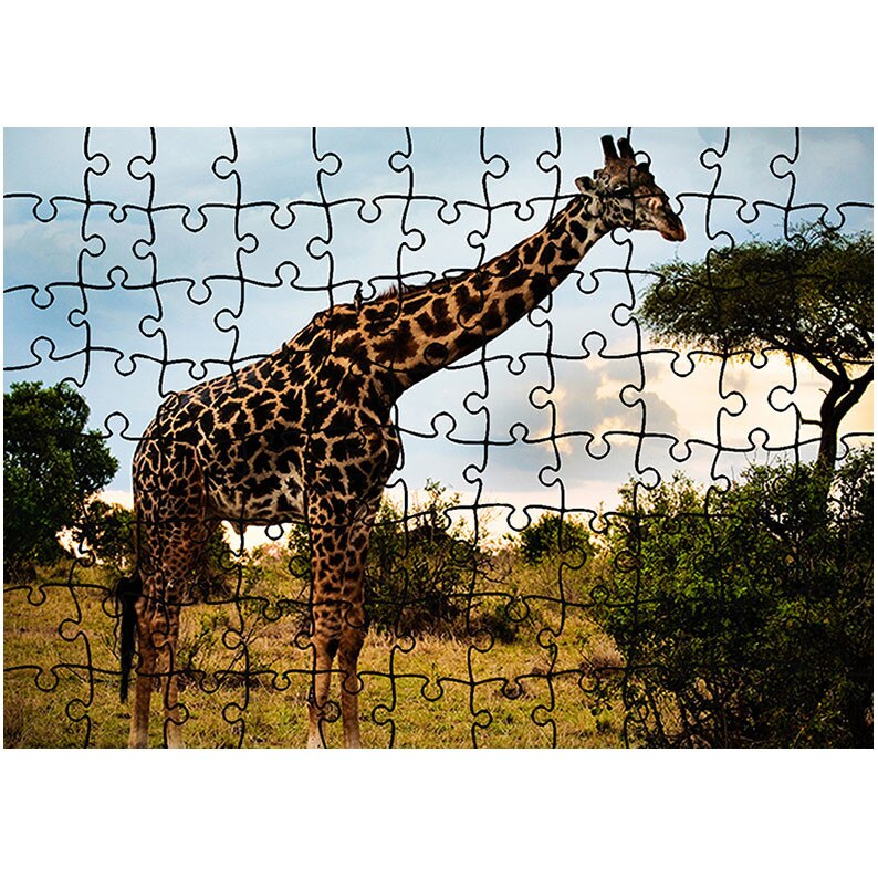 Puzzle Heartwork 96 piese, Girafa prea inalta, Latime 40,5 cm x Inaltime 28,5 cm