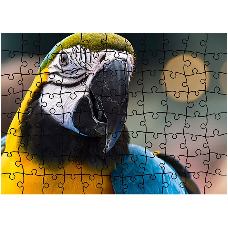 Puzzle Heartwork 96 piese, Papagal exotic ararauna, Latime 40,5 cm x Inaltime 28,5 cm