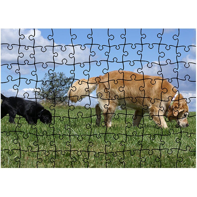Puzzle Heartwork 96 piese, Prietenie intre caini, Latime 40,5 cm x Inaltime 28,5 cm