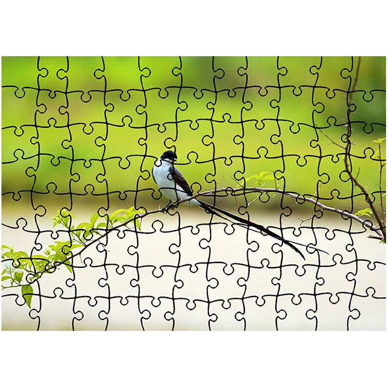 Puzzle Heartwork 96 piese, Pasare cu coada lunga, Latime 40,5 cm x Inaltime 28,5 cm
