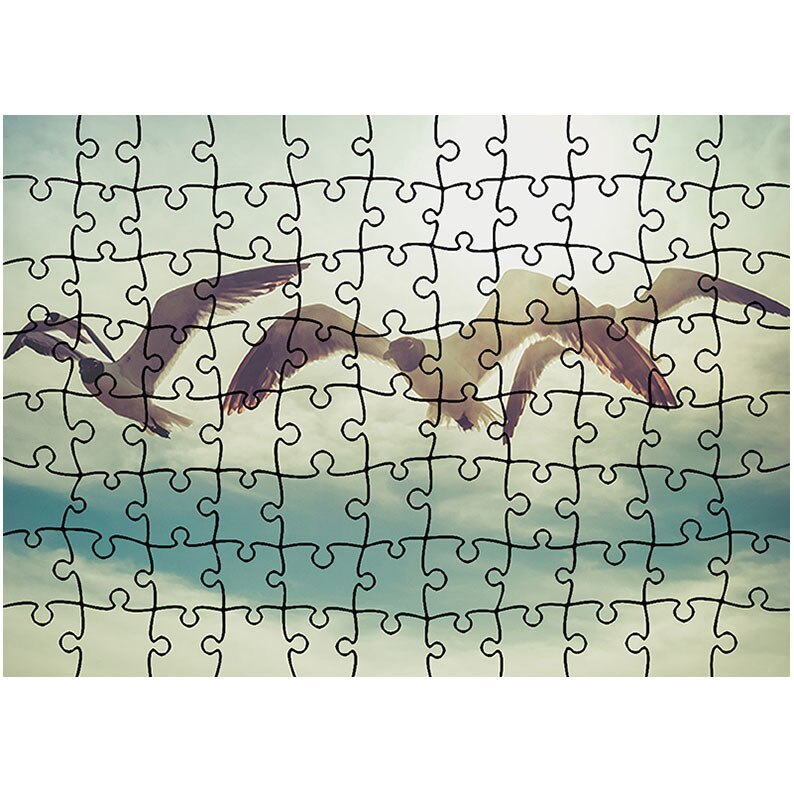 Puzzle Heartwork 96 piese, Pasari zburand, Latime 40,5 cm x Inaltime 28,5 cm