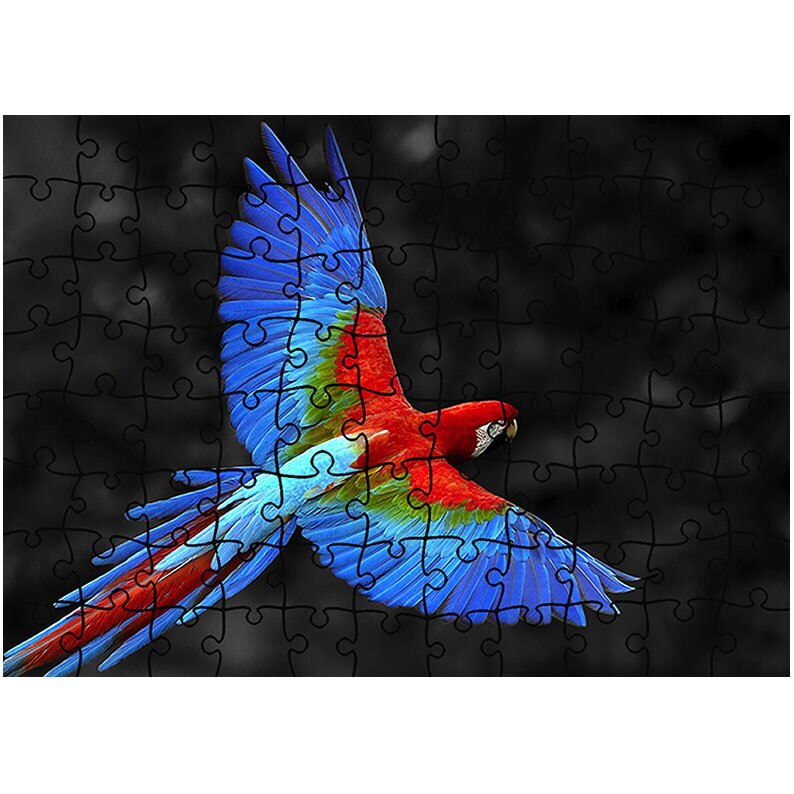 Puzzle Heartwork 96 piese, Papagal Macac colorat, Latime 40,5 cm x Inaltime 28,5 cm