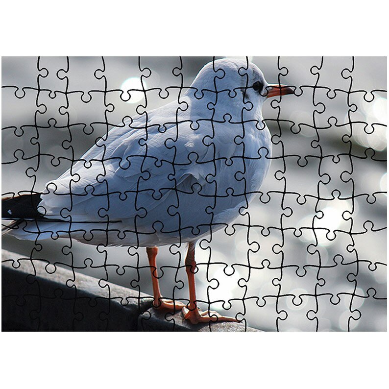 Puzzle Heartwork 96 piese, Pescarus pe barca, Latime 40,5 cm x Inaltime 28,5 cm