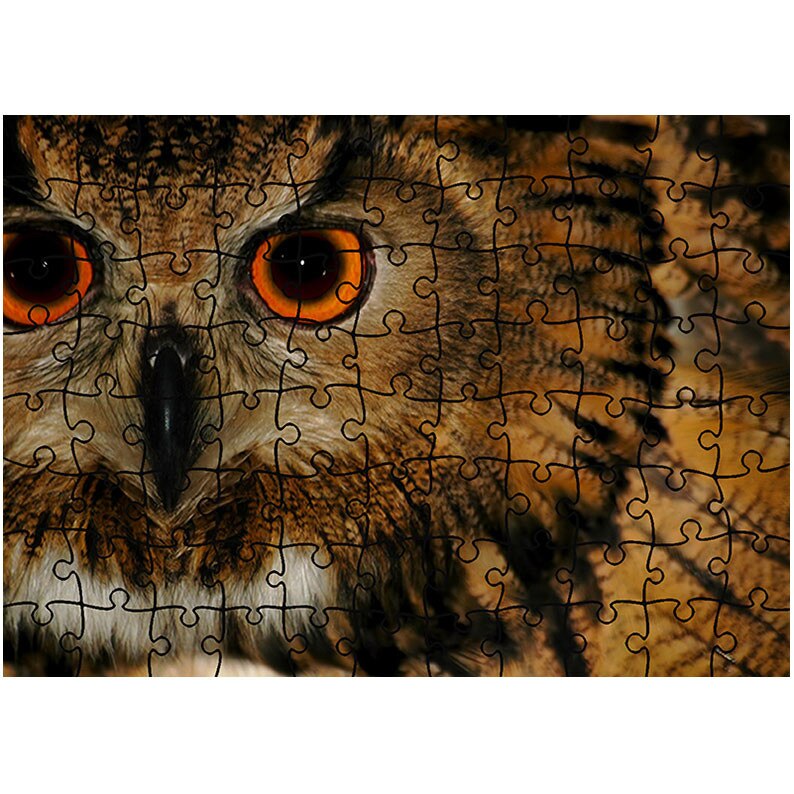 Puzzle Heartwork 96 piese, Bufnita superba, Latime 40,5 cm x Inaltime 28,5 cm