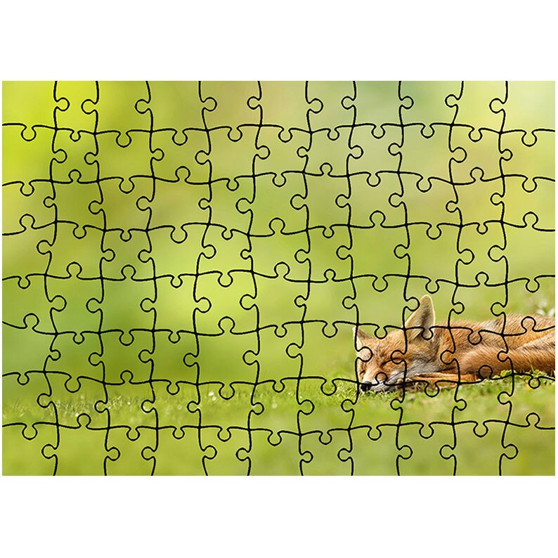 Puzzle Heartwork 96 piese, Vulpe adormita, Latime 40,5 cm x Inaltime 28,5 cm