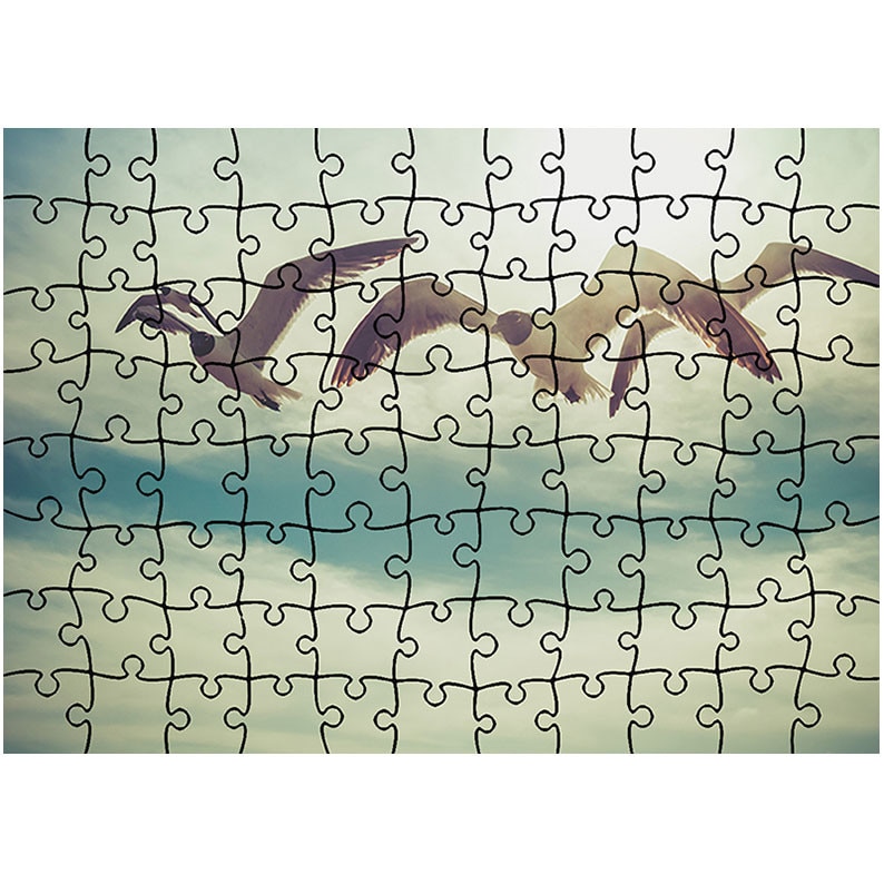 Puzzle Heartwork 96 piese, Gasca de pescarusi, Latime 40,5 cm x Inaltime 28,5 cm