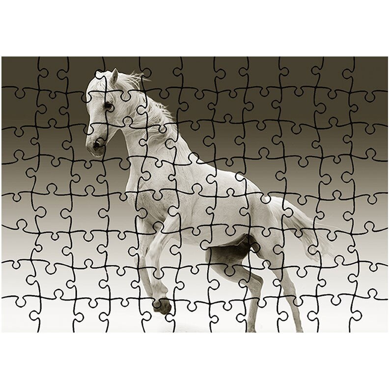 Puzzle Heartwork 96 piese, Cal alb, Latime 40,5 cm x Inaltime 28,5 cm