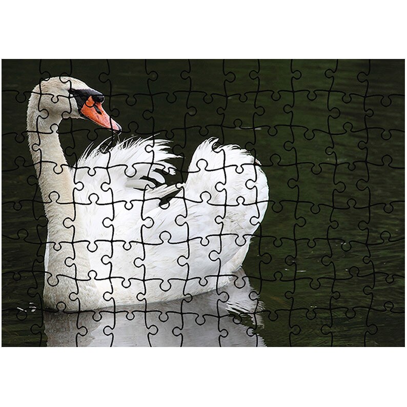Puzzle Heartwork 96 piese, Lebada alba, Latime 40,5 cm x Inaltime 28,5 cm