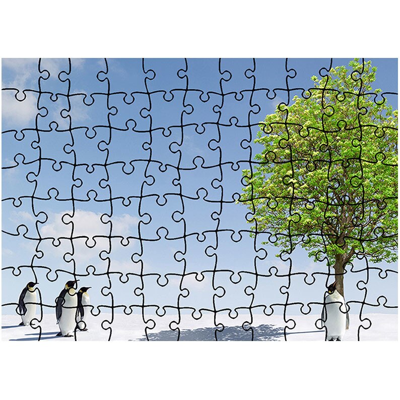Puzzle Heartwork 96 piese, Pinguini in Antarctica, Latime 40,5 cm x Inaltime 28,5 cm