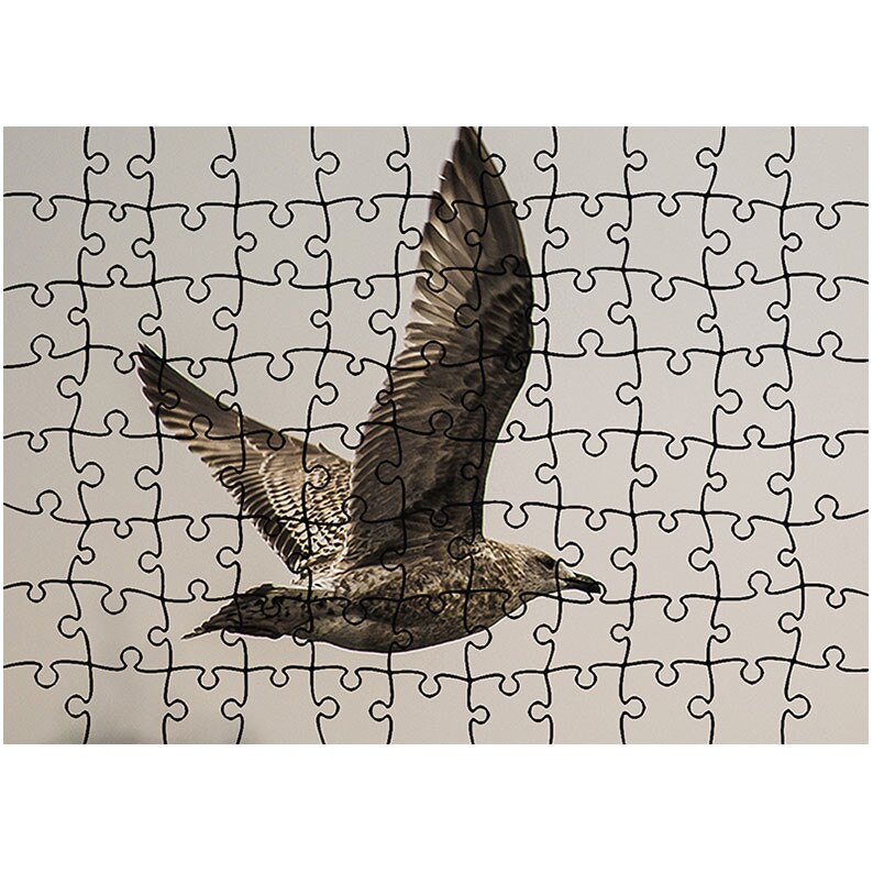 Puzzle Heartwork 96 piese, Pescarus pe mare, Latime 40,5 cm x Inaltime 28,5 cm