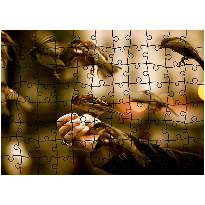 Puzzle Heartwork 96 piese, Vrabiute, Latime 40,5 cm x Inaltime 28,5 cm