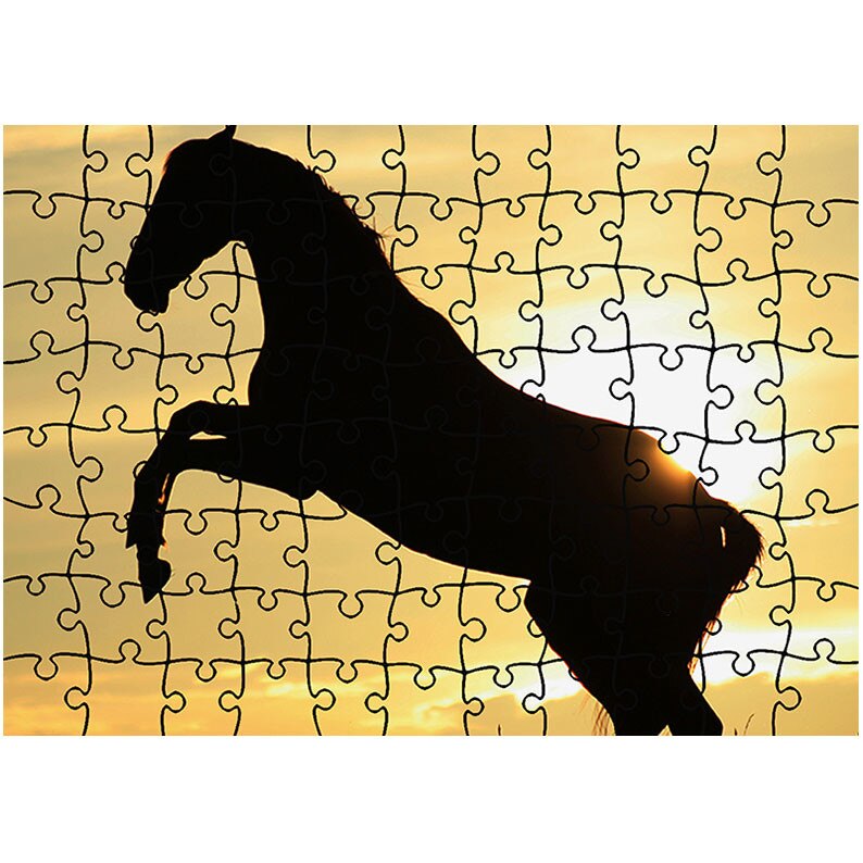 Puzzle Heartwork 96 piese, Cal fericit la apus, Latime 40,5 cm x Inaltime 28,5 cm