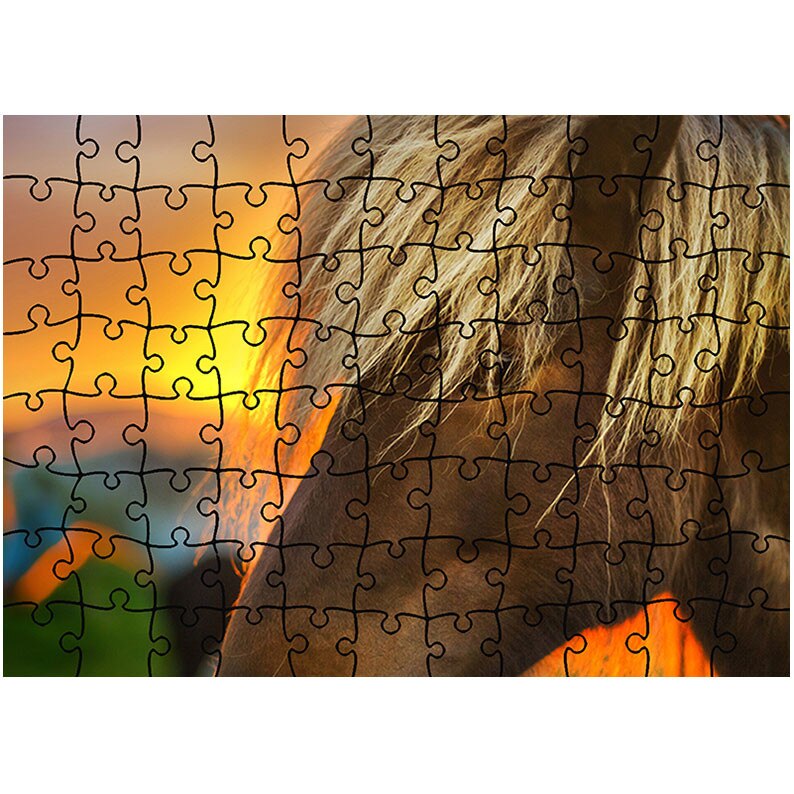 Puzzle Heartwork 96 piese, Cal la rasarit, Latime 40,5 cm x Inaltime 28,5 cm