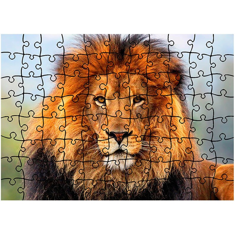 Puzzle Heartwork 96 piese, Leul regele junglei, Latime 40,5 cm x Inaltime 28,5 cm