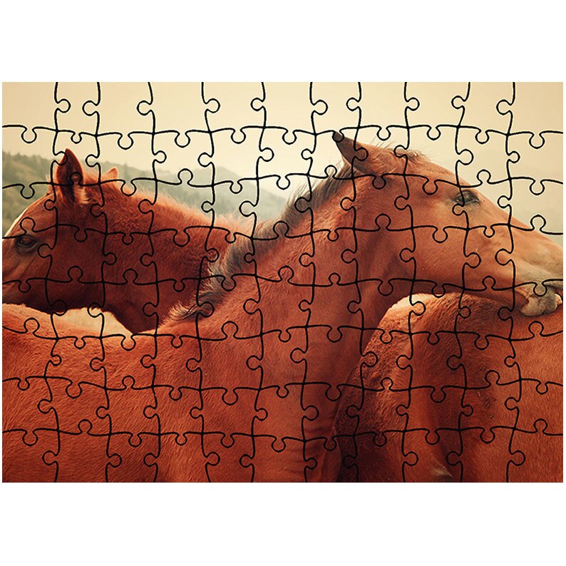 Puzzle Heartwork 96 piese, Cai, Latime 40,5 cm x Inaltime 28,5 cm