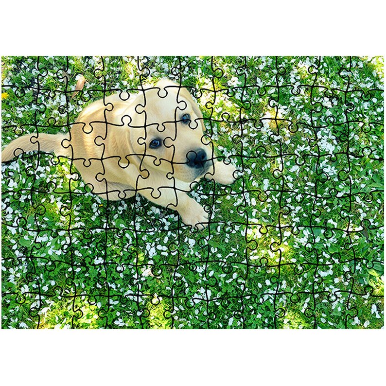 Puzzle Heartwork 96 piese, Caine primavara, Latime 40,5 cm x Inaltime 28,5 cm